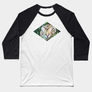 Low Poly Snarling Serval Baseball T-Shirt